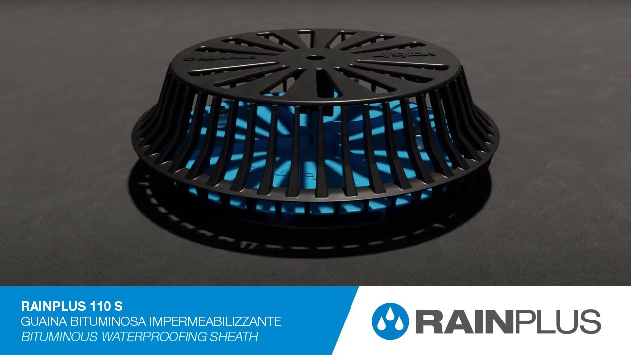 Rainplus 110 S - Installazione con guaina bituminosa impermeabilizzante