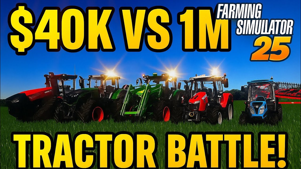 $40,000 VS $1,000,000 Tractor Showdown | #farmingsimulator25 #fs25 #tractorshowdown #gaming