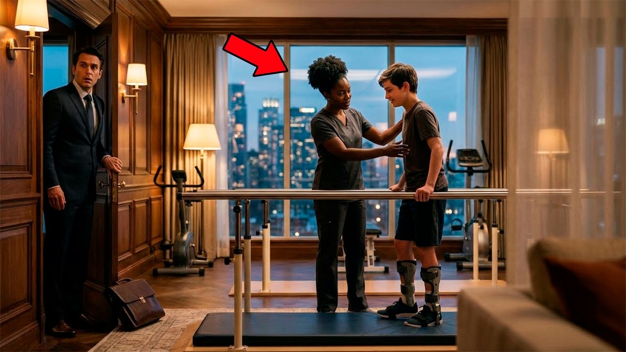 BILLIONAIRE RETURNED EARLY, SAW HIS MAID WITH HIS PARALYZED SON — HE FROZE IN DISBELIEF.