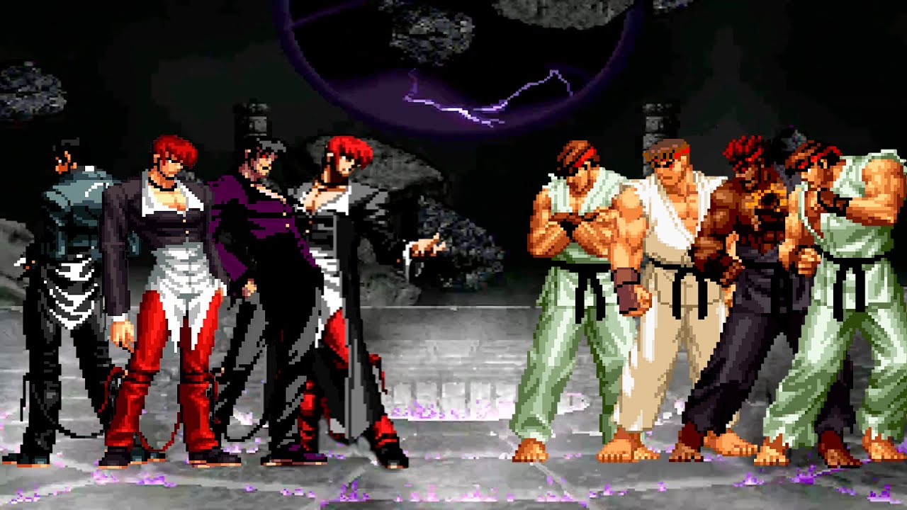 [KOF Mugen] Iori Yagami Team vs Ryu Team