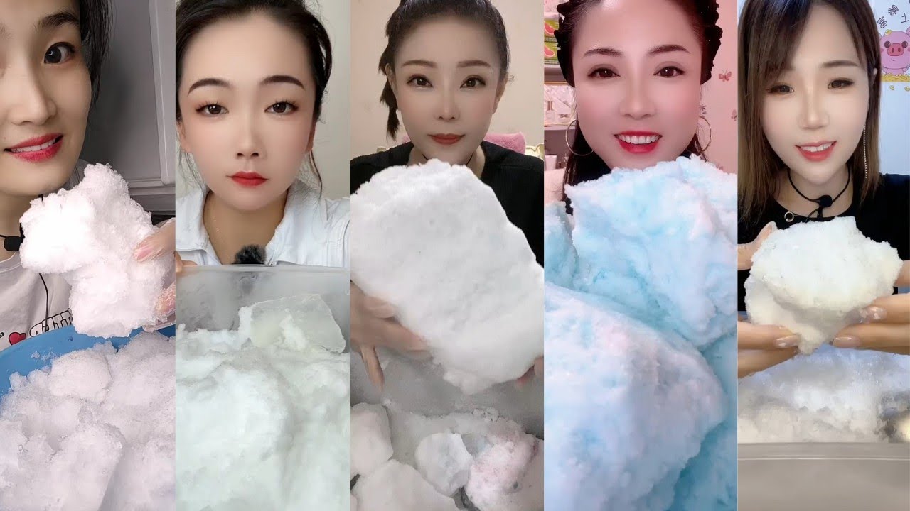ASMR ICE EATING || FREEZER FROST ICE EATING || SQUEAKY SOFT FROST BITES ASMR🧊