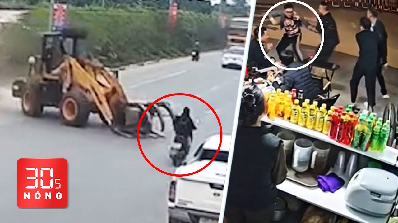 Bản tin 30s Nóng: Máy múc tông xe máy hất văng nữ sinh; Thanh niên bị truy sát ở bến xe Giáp Bát
