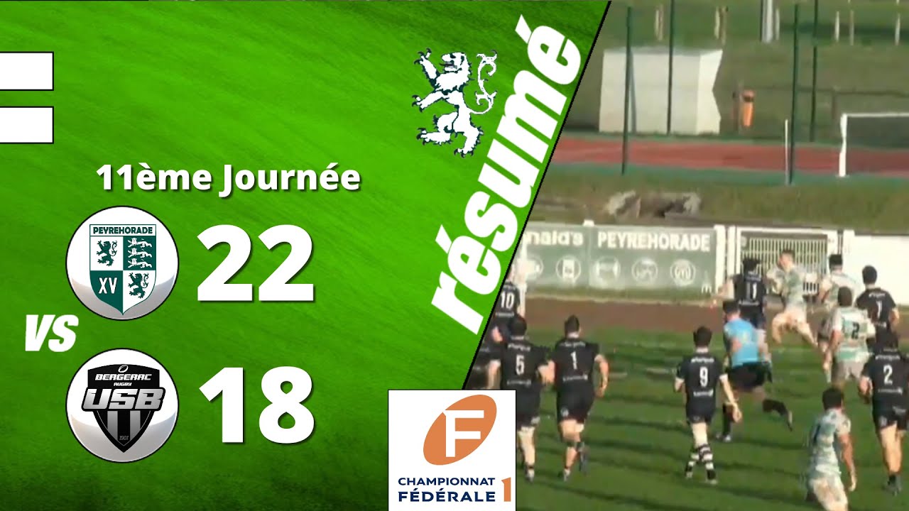 J11 Fédérale1 Peyrehorade sports vs US Bergerac résumé