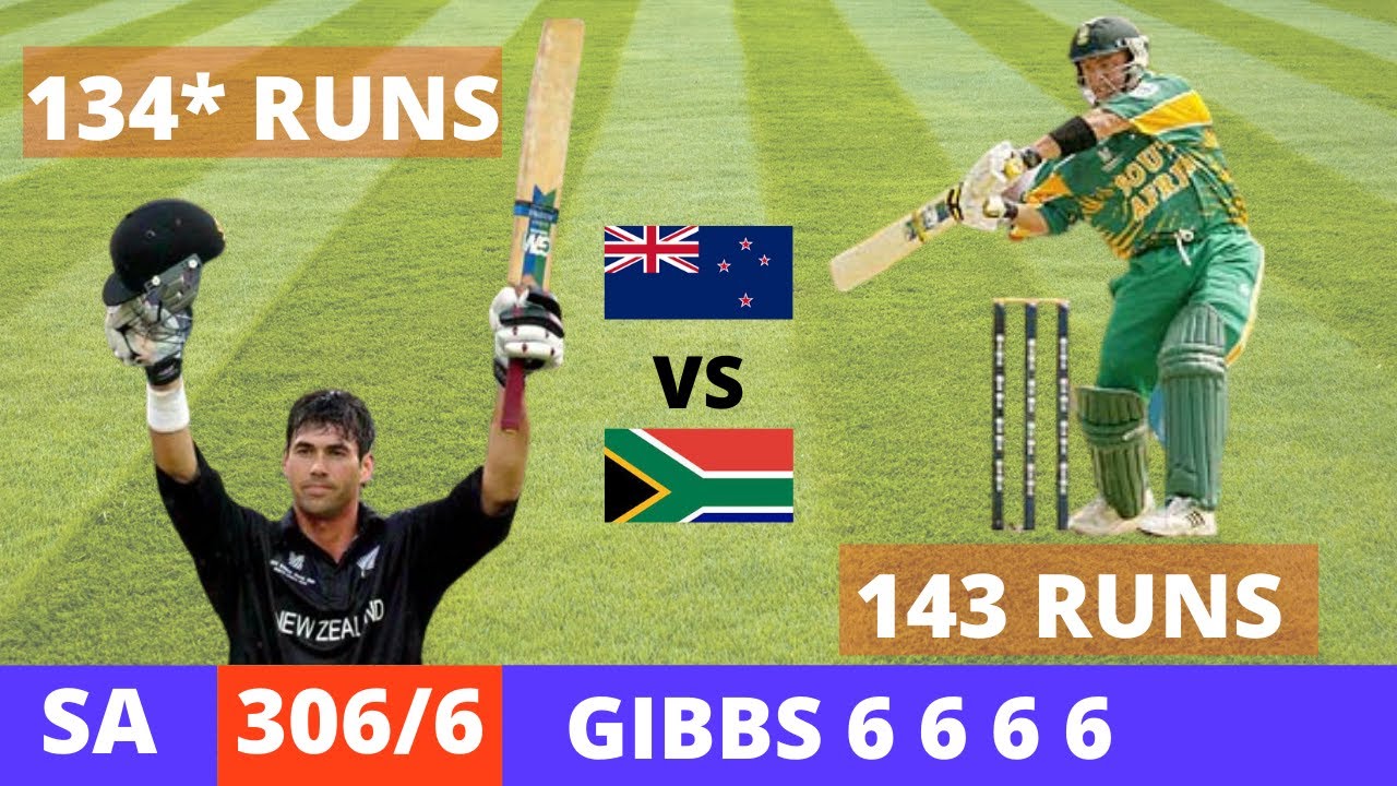 SA VS NZ 2003 WORLD CUP - Stephen Fleming 134* - Herschelle Gibbs 143