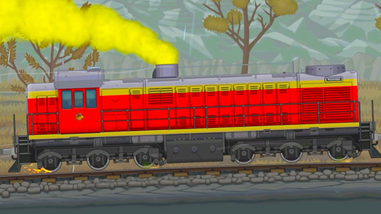 Поезд ТЭМ2 в Train Simulator 2D #2 Кид стал машинистом Локомотива на Машинки Кида