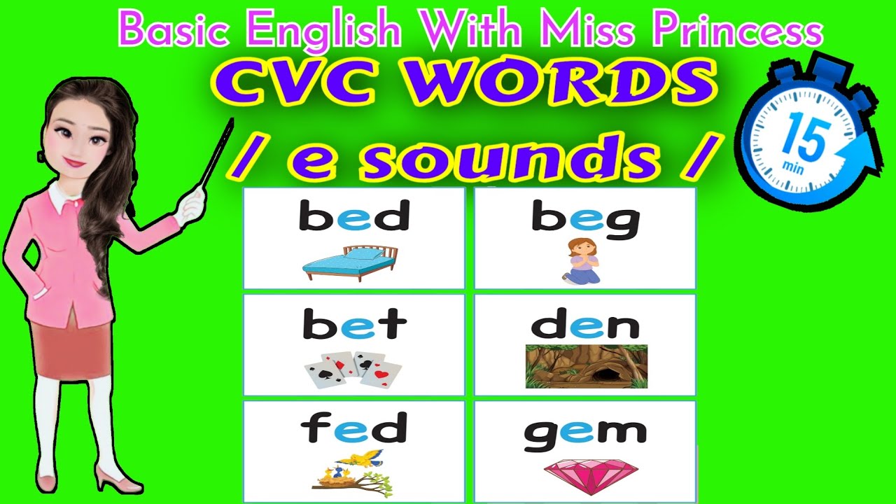 CVC WORDS /e sounds/ PRACTICE READING COMPILATIONS At Home / How To Read / Phonics / Blending Sounds