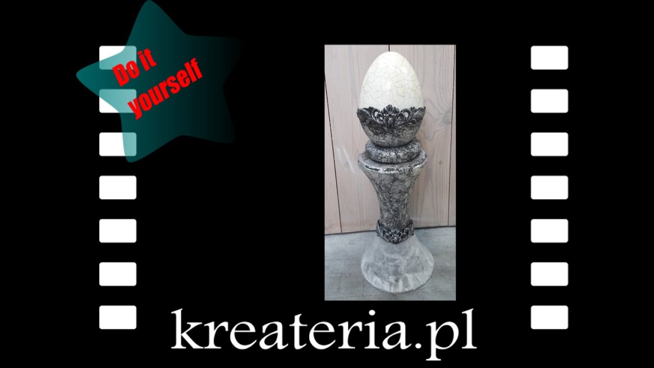 Jajo na postumencie w starych srebrach - Kreacraftshow121