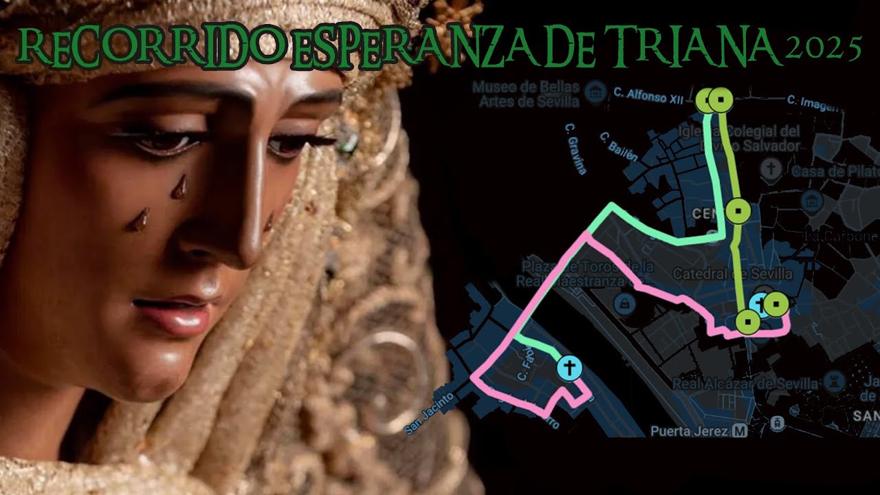 Recorrido completo Esperanza de Triana Sevilla 2025