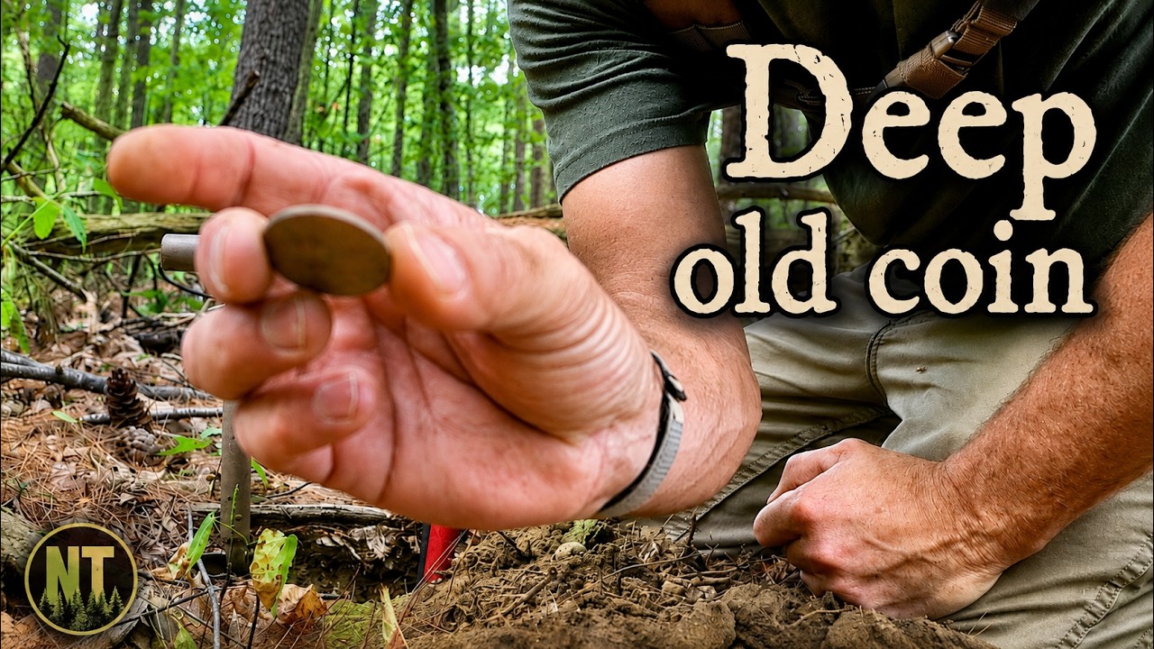 This old coin was buried in the ground for a long time and I found it