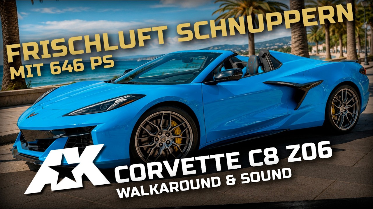 Corvette C8 Z06 Cabrio 🔥 &ndash; 646 PS V8-Saugmotor & Open-Air-Sound!
