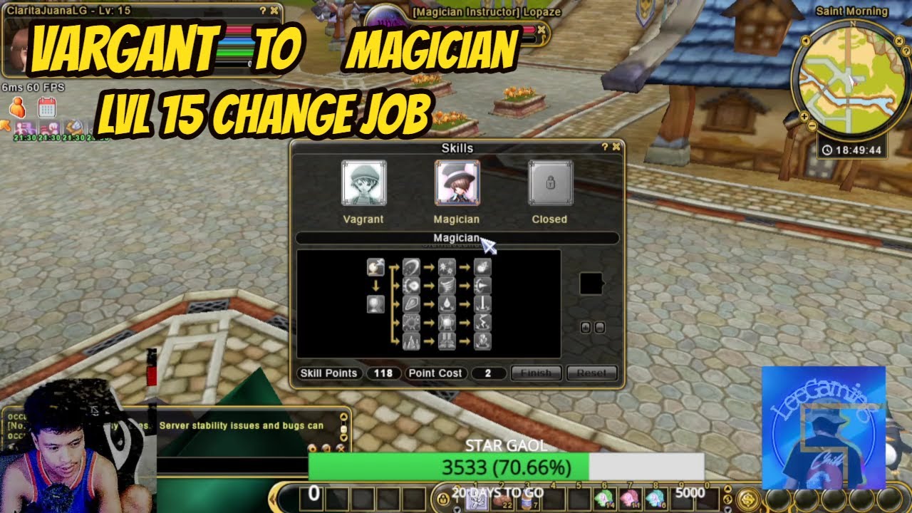 FLYFFUNIVERS VARGANT TO MAGICIAN (LVL 15 CHANGE JOB)