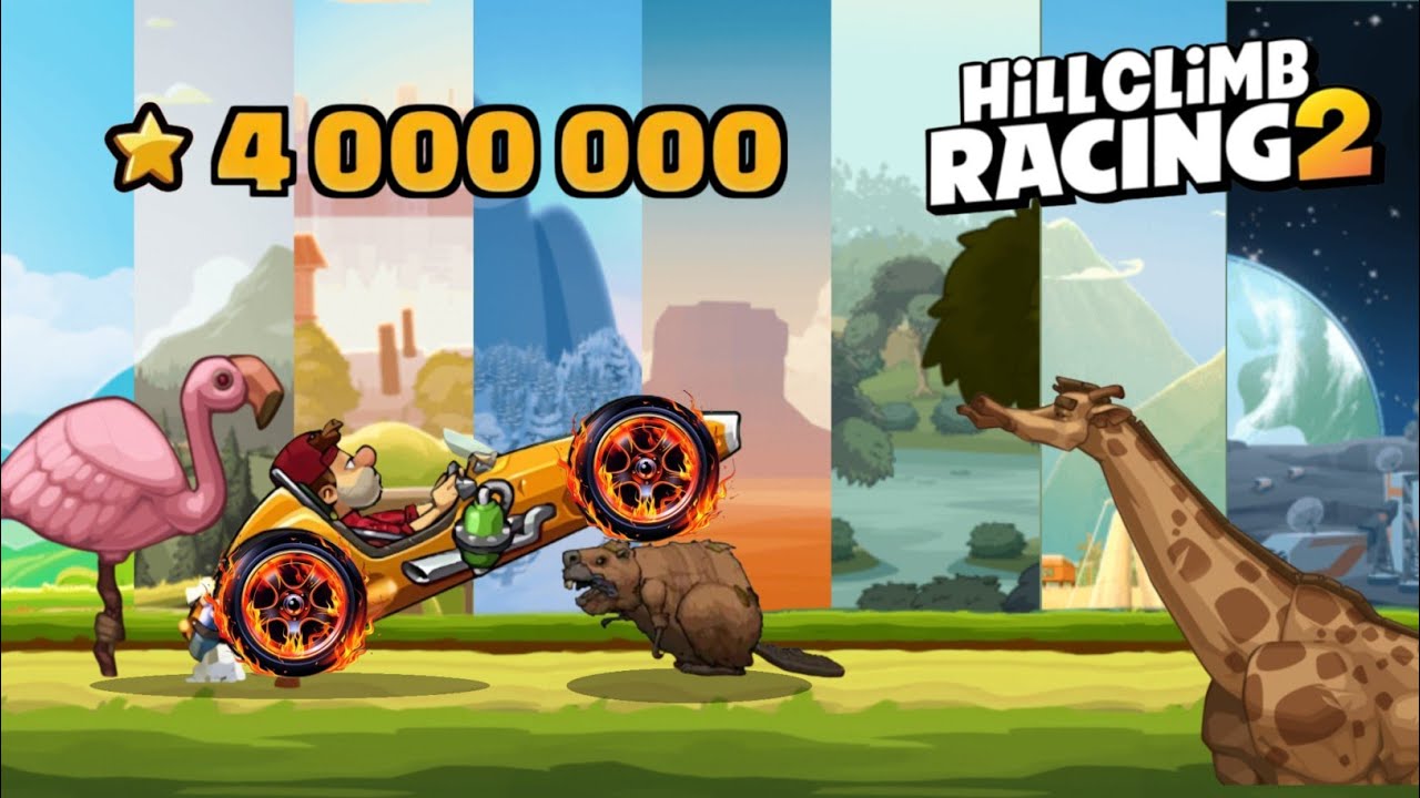 I GOT 4.000.000 STARS IN Hill climb racing 2