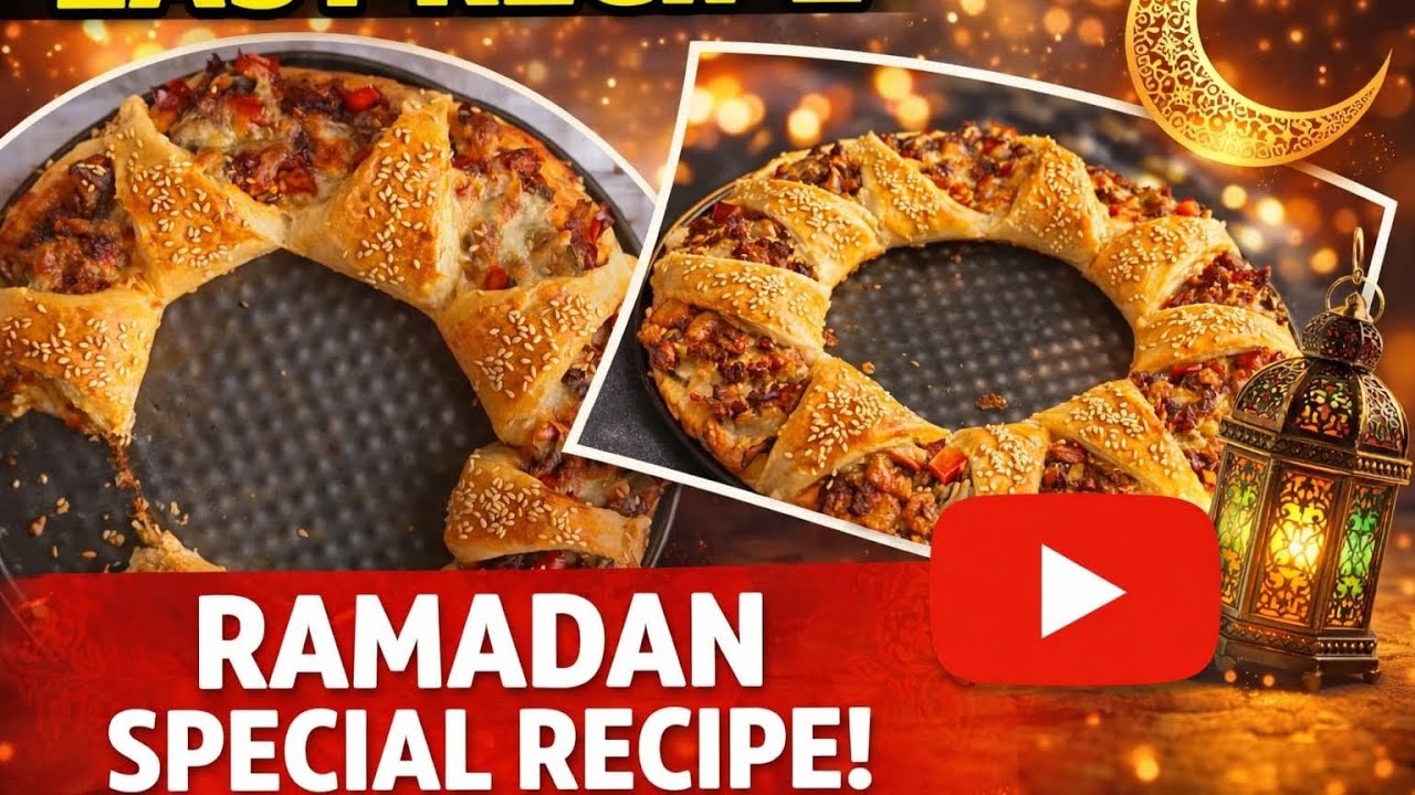 Easy Iftar Bread Ring | Soft Dough & Juicy Filling🌙