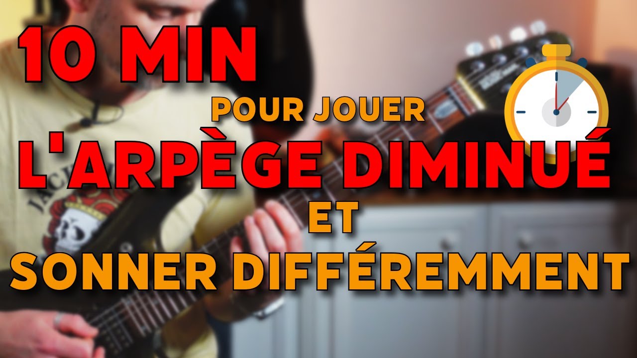 Plan arpège DIMINUÉ dans la gamme mineure HARMONIQUE