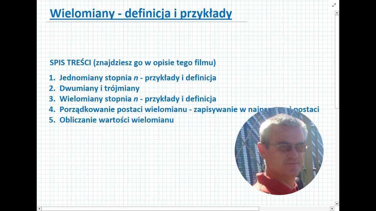 Wielomiany - definicja i przykłady  - Matematyka Liceum i Technikum