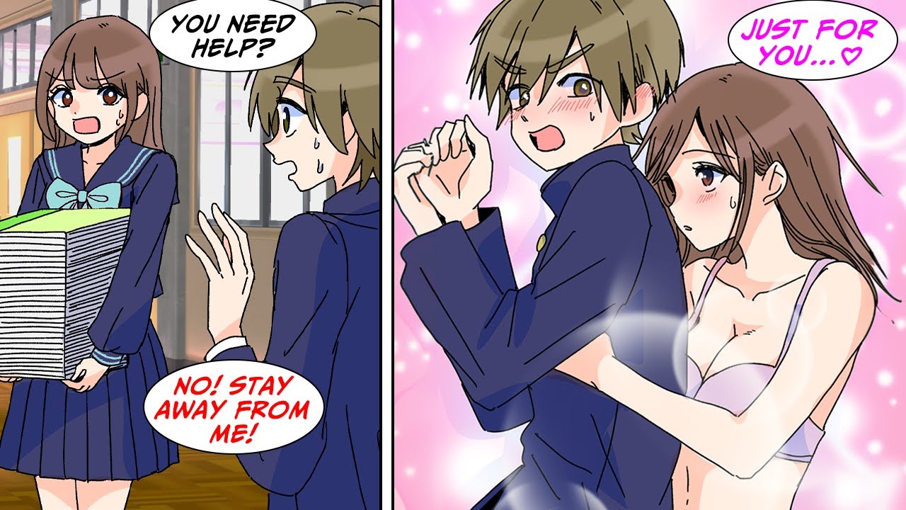 [Manga Dub] When I was sick, the cold girl in class took off her clothes and snuggled with me...!?