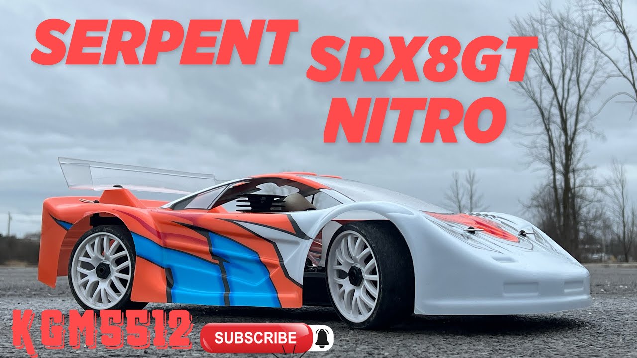 Serpent nitro SRX8GT on road r/c first run!