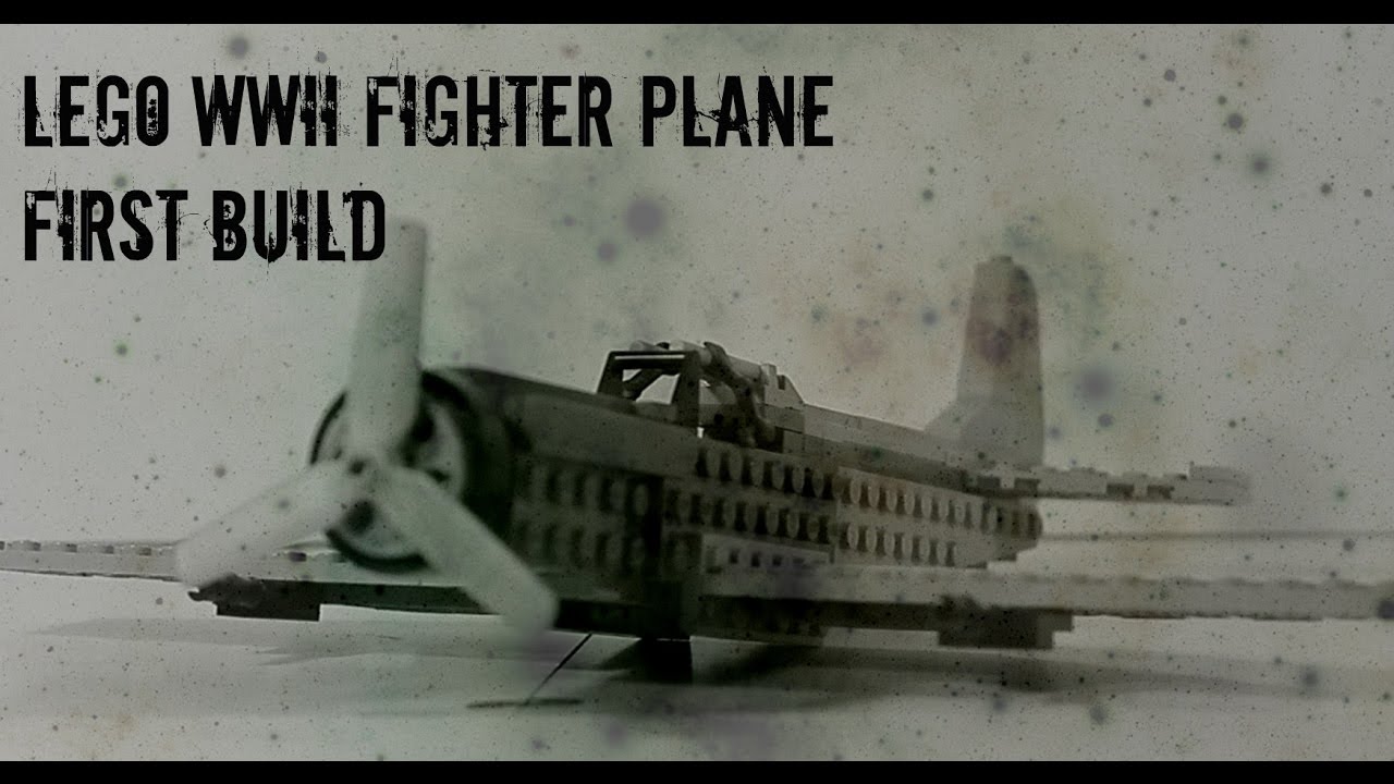 Lego World War II era fighter plane build #1