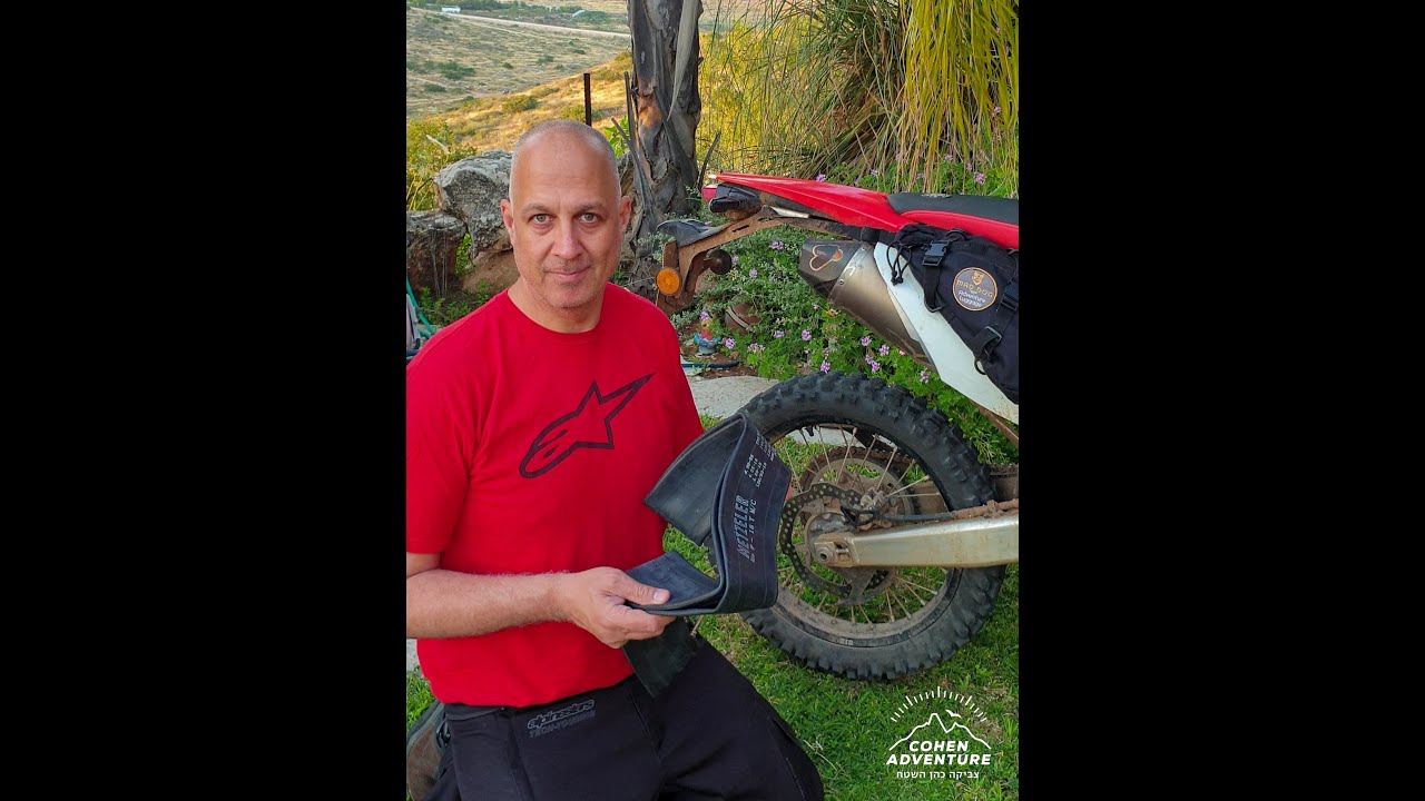 איך לתקן פנצ'ר בגלגל עם פנימית באופנוע