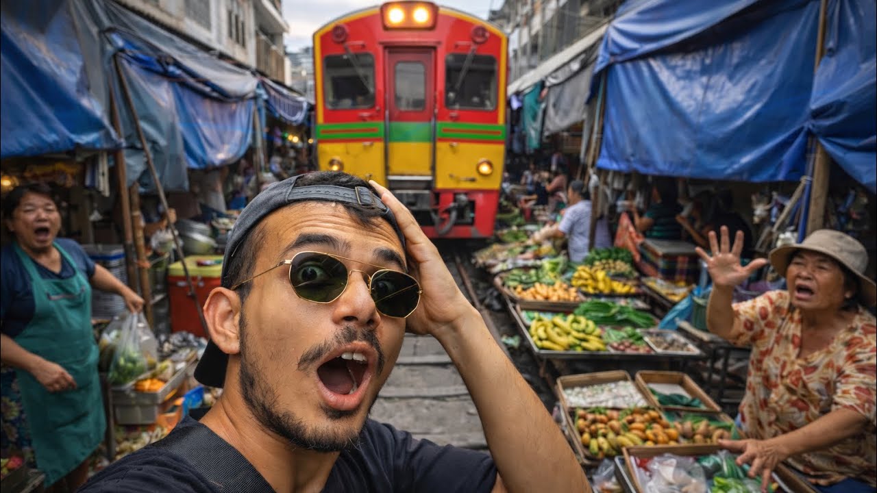 Raliway 🚂 Market Thailand 🇹🇭 🏪🛍️😱😱😱😱😱😱😱