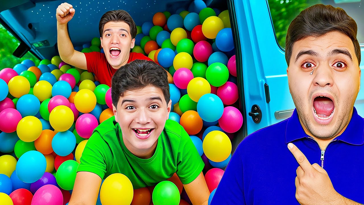 حولت سيارت اخويا الي مسبح كور بـ10,000 كوره ملونة 😱 | خربت السيارة 💔 !!