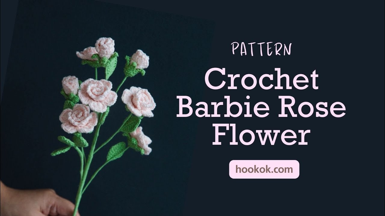 Crochet Barbie Rose Flower