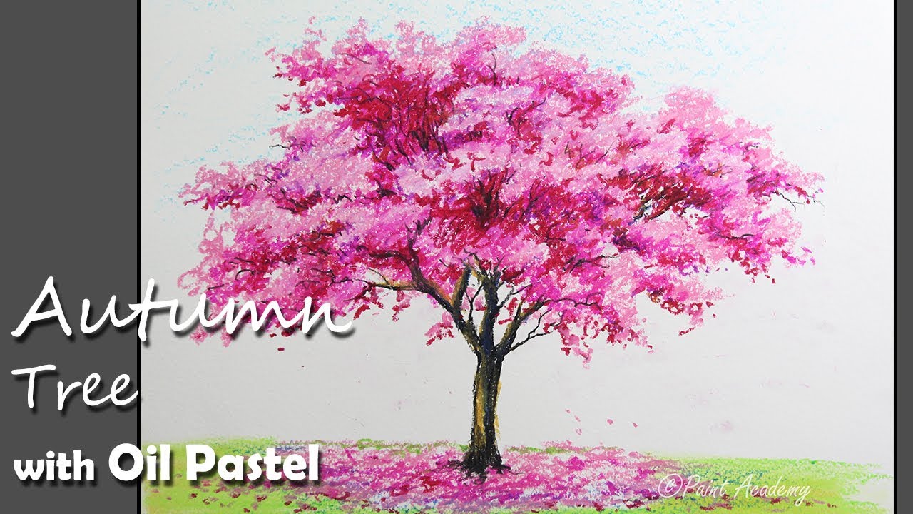 How to Paint An Autumn Tree with Oil Pastel : Lesson-2 |