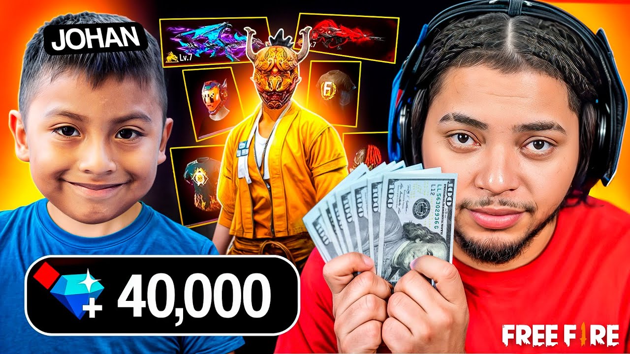 LE RECARGO 40,000 DIAMANTES A JOHAN EL NIÑO DE 13 AÑOS !!