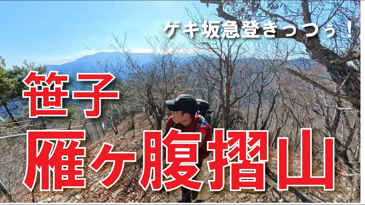 【中央本線沿線登山】笹子雁ヶ腹摺山～ゲキ坂急登キツすぎ！秀麗富嶽十二景はどこなのよ？