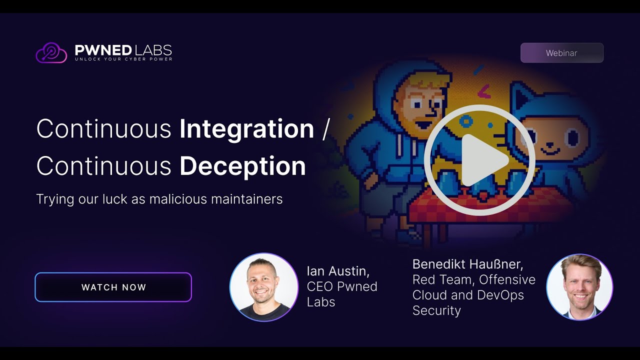 Continuous Integration / Continuous Deception: Trying our luck as malicious maintainers