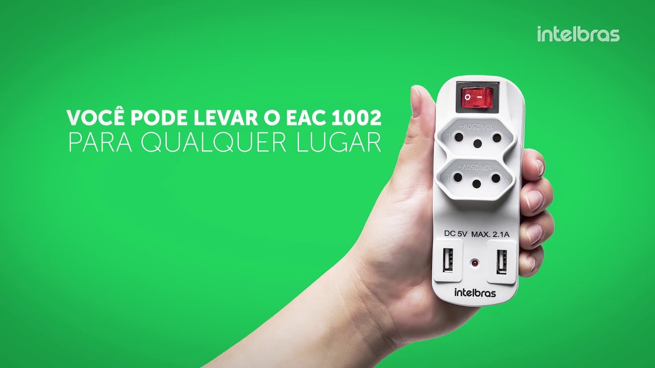EAC 1002: adaptador carregador USB Intelbras