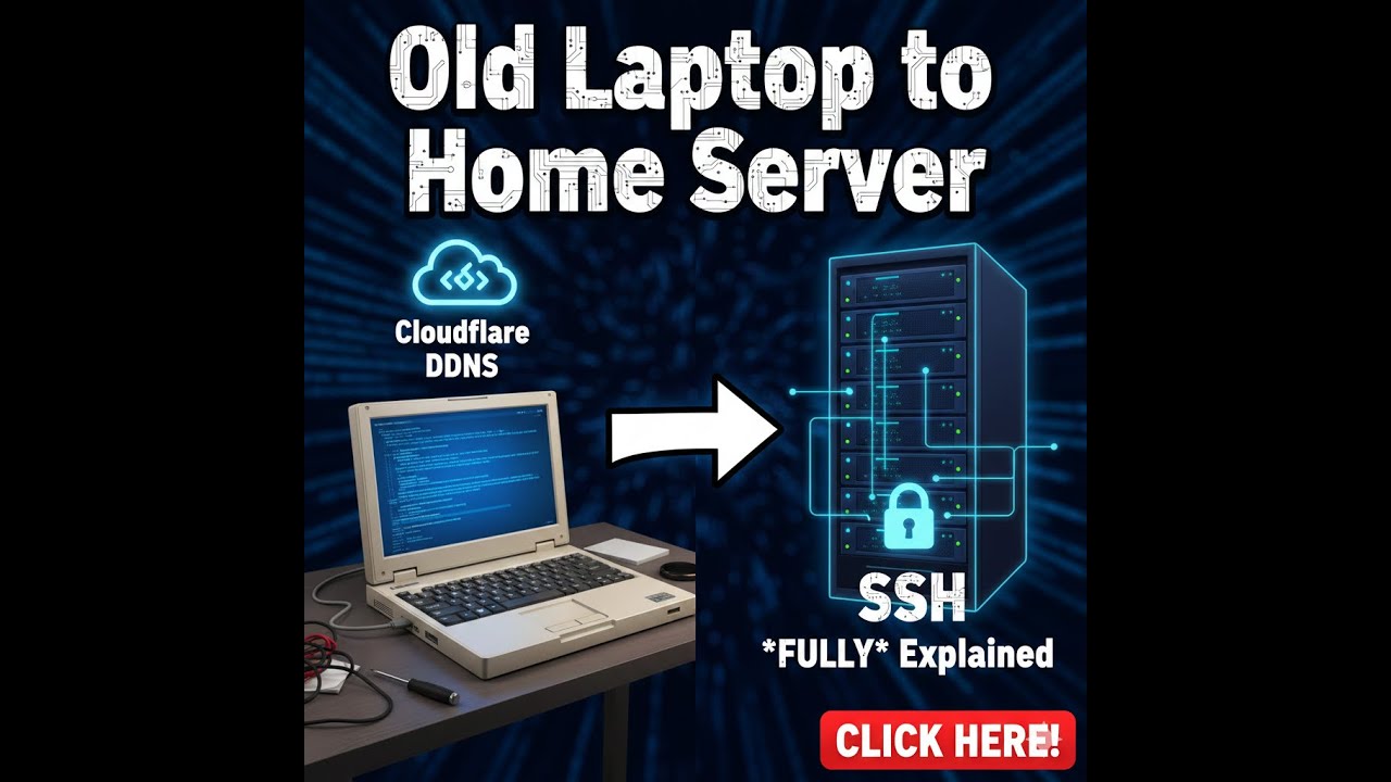 Old Laptop to Home Server (Cloudflare DDNS + SSH **FULLY** Explained)