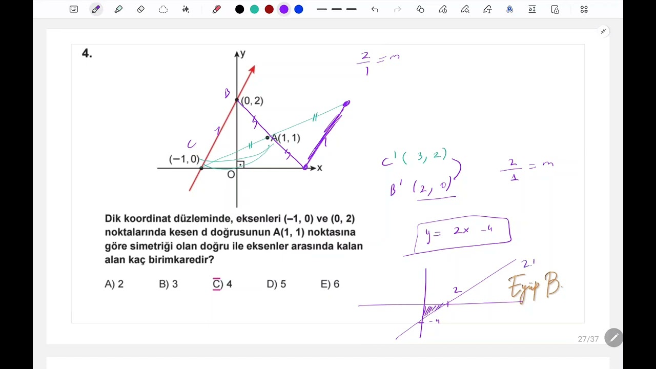 Dönüşümler test 3 Gelişiyorum Eyüp B TYT AYT Geometri Soru Bankası Çözümler