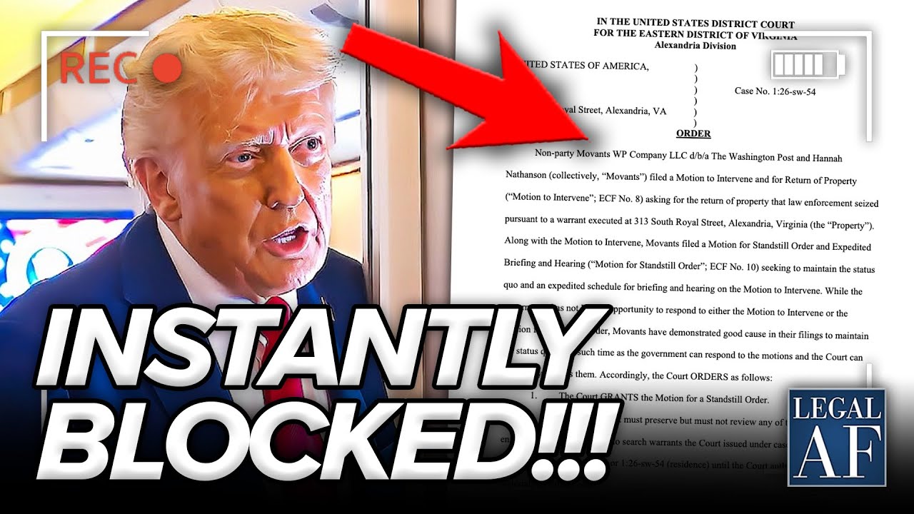 Federal Judge PUTS AN END to Trump RAID PLOT in NEW ORDER
