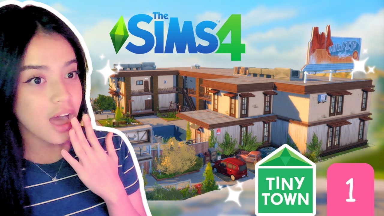 Building an ABANDONED MOTEL - Tiny Town (w/ Girlies) Challenge Pt. 1