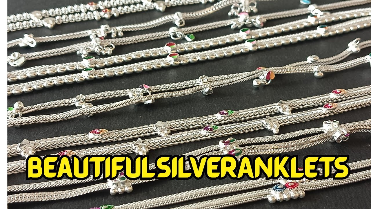 Красивые серебряные браслеты на ногу ❤️ Bombaykolusu | Payal Design