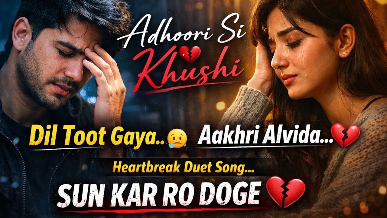 Adhoori Si Khushi 💔 | Dil Toot Gaya… Aakhri Alvida | Sad Duet Song | #NewSadSong#ViralSadSong