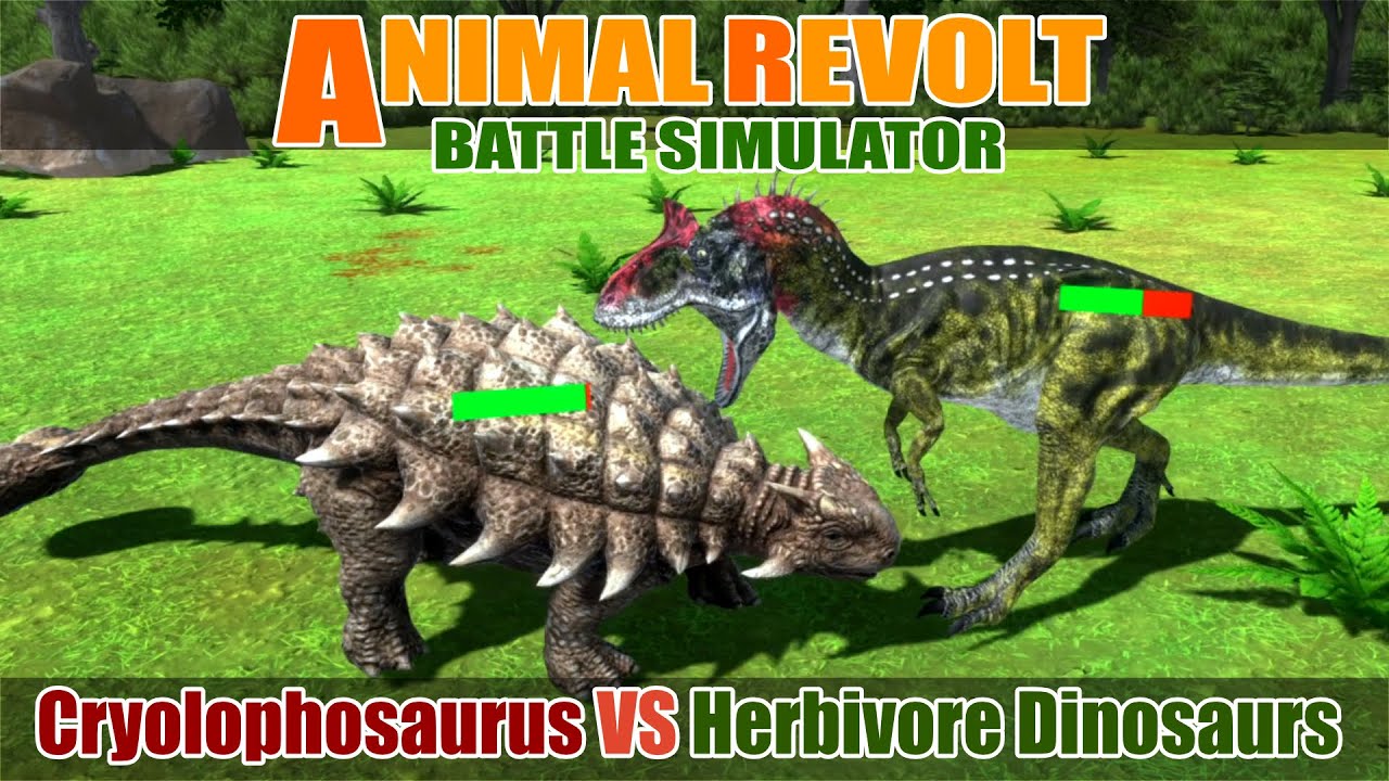 Cryolophosaurus vs Herbivore Dinosaurs - Animal Revolt Battle Simulator