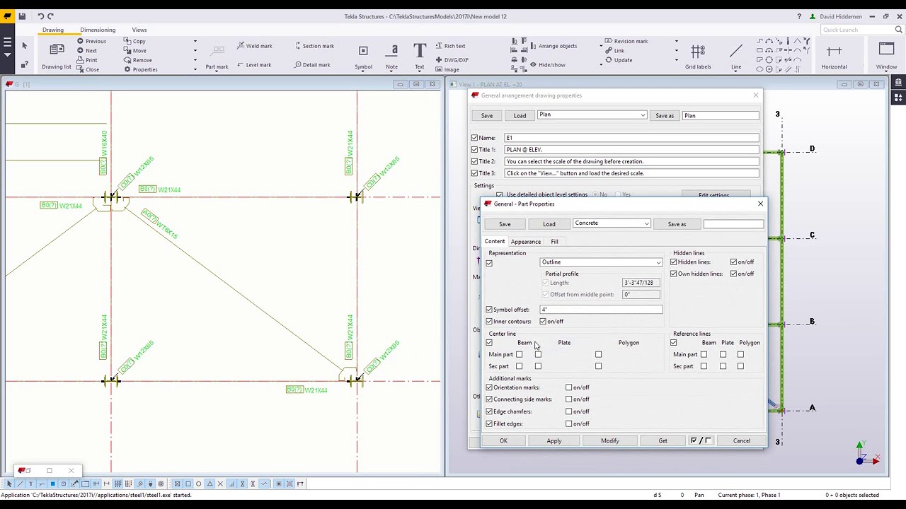 [Tekla Structures] Object Level Settings in Drawings!