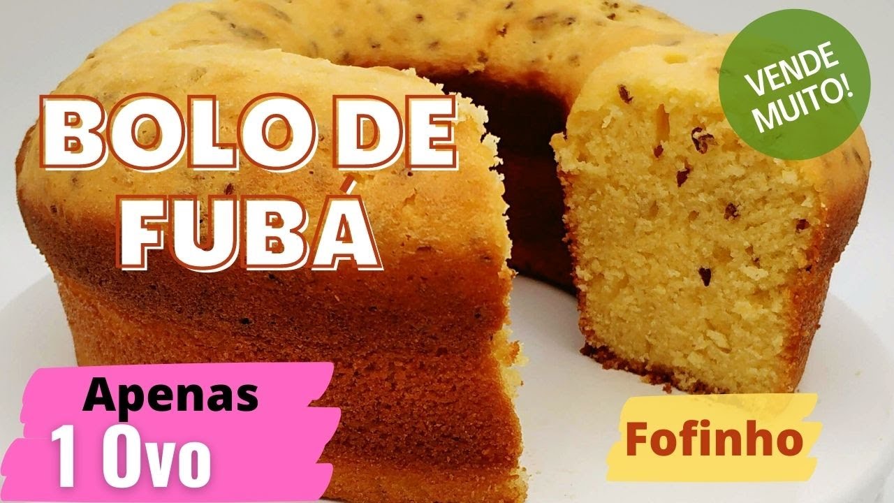 Como Fazer bolo de fubá fofinho no liquidificador com apenas 1 ovo