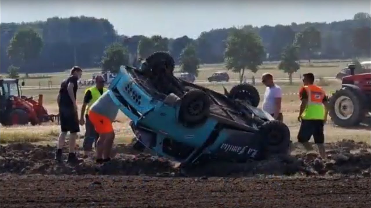 Stoppelfeldrennen 2022 | Unfall des Trabis | Dissen - Aschen