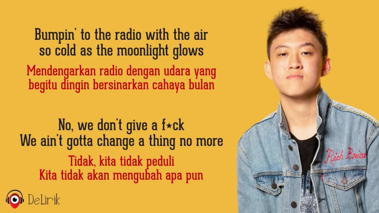 100 Degrees - Rich Brian 🇮🇩🇮🇩 (Lyrics video dan terjemahan)