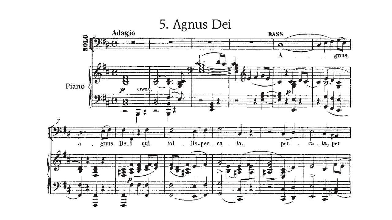 Missa Solemnis in D Major - Beethoven | 5. Agnus Dei (Score)