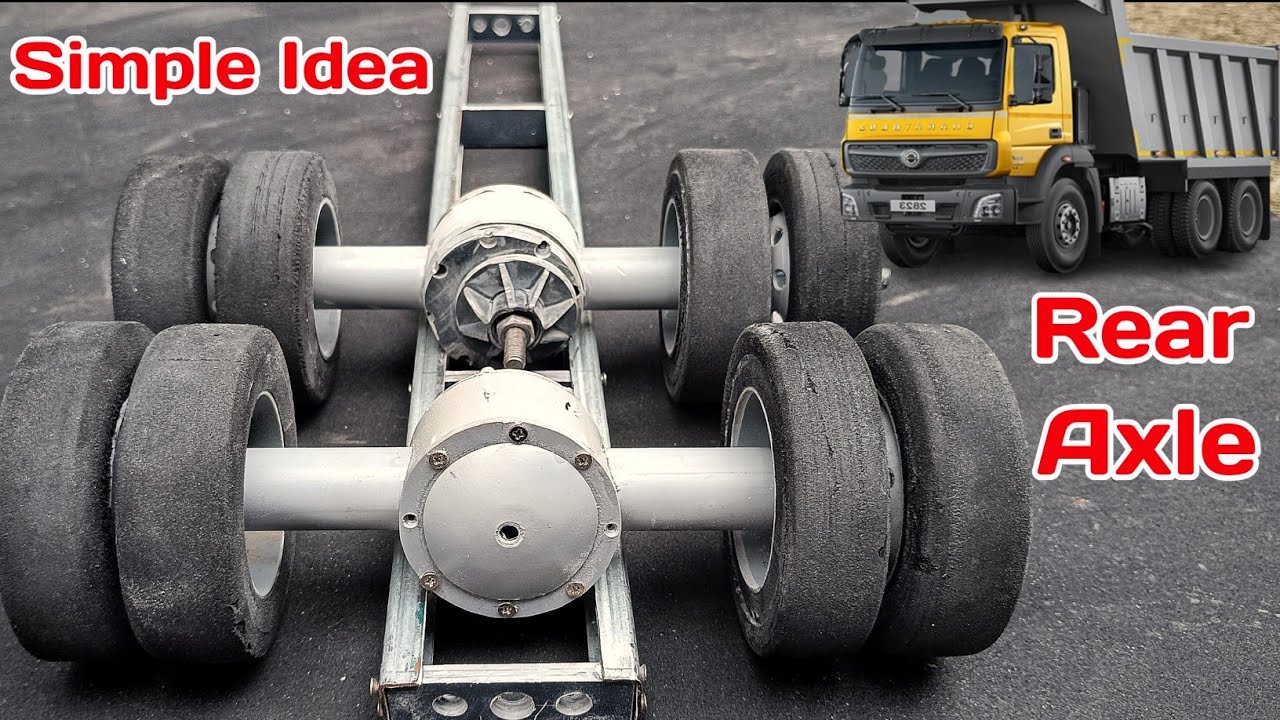 How to make Rc Truck Rear Axle from pvc| - part 03-plan diy