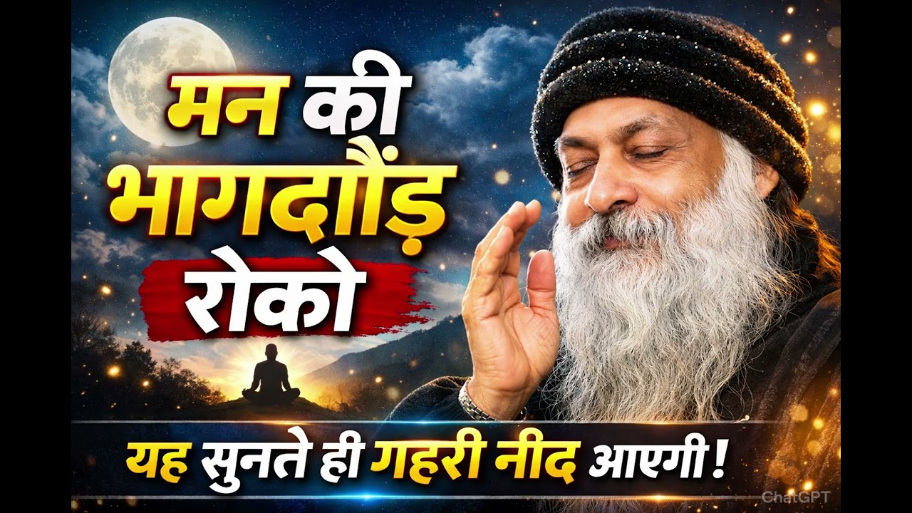 रात को सुनो यह वचन — चिंता गायब, आत्मा शांत | Osho Hindi Speech | Osho Pravachan #Osho
