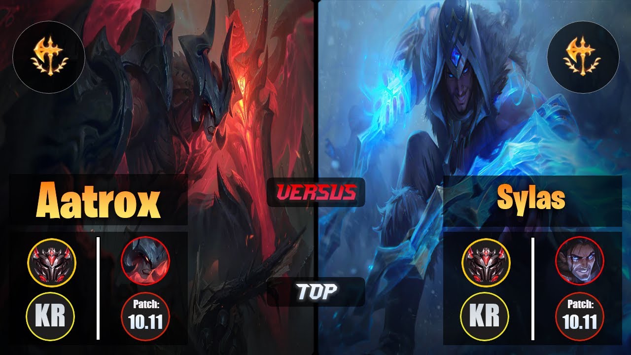GrandMaster AATROX [Conqueror] (Top) VS  SYLAS - Grandmaster KR Patch 10.11