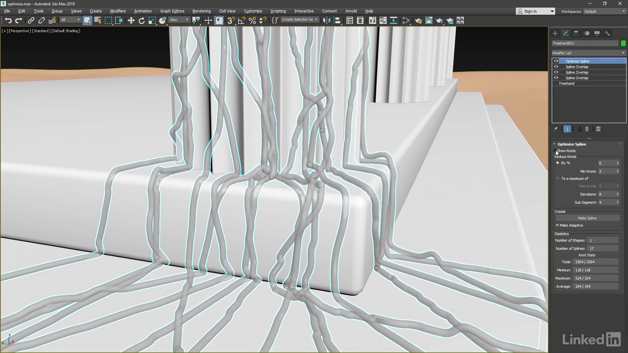 28. Reducing curve detail with Optimize Spline