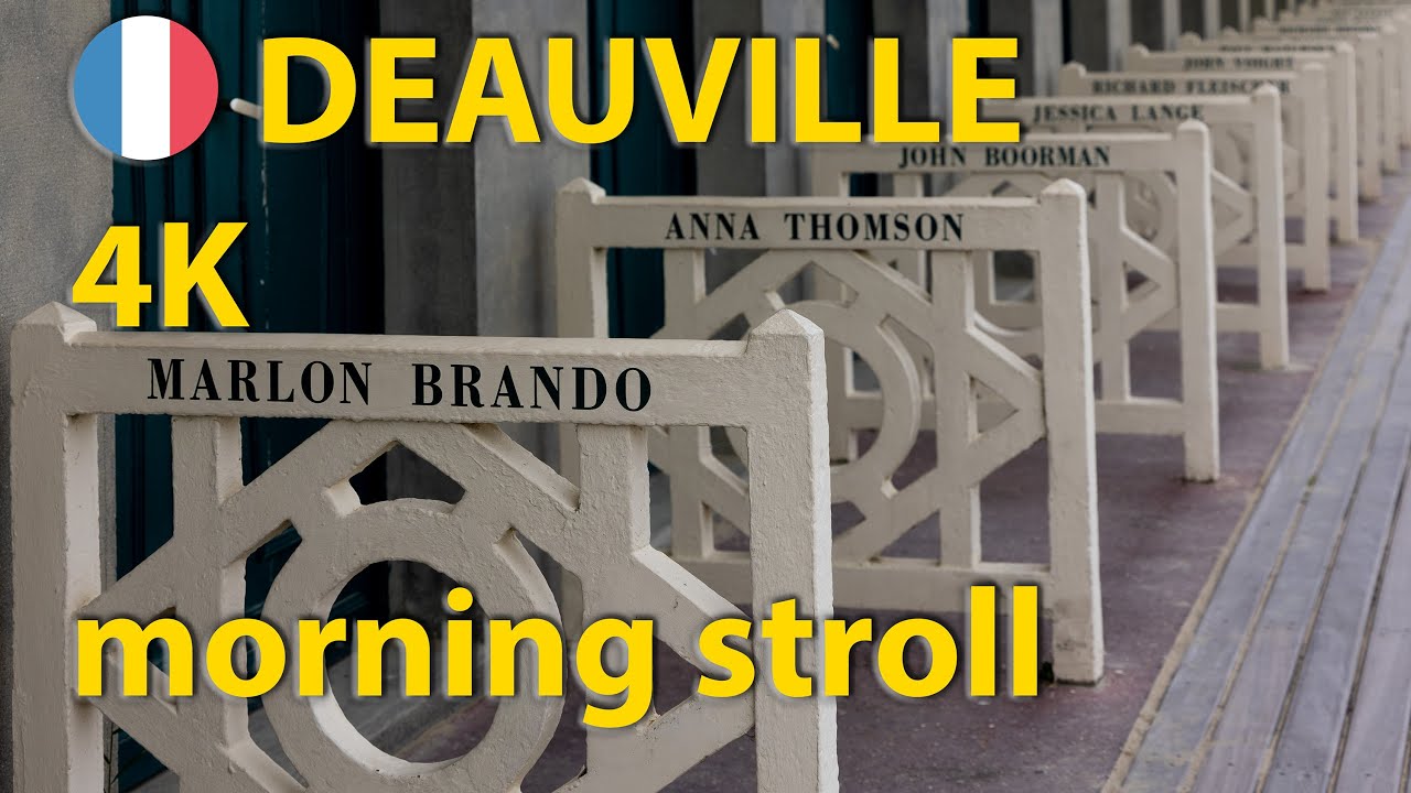 Deauville walk 🇫🇷 Normandy ⛵️ - American film festival location 🎬  🎥 🎞 - walk through [4K]