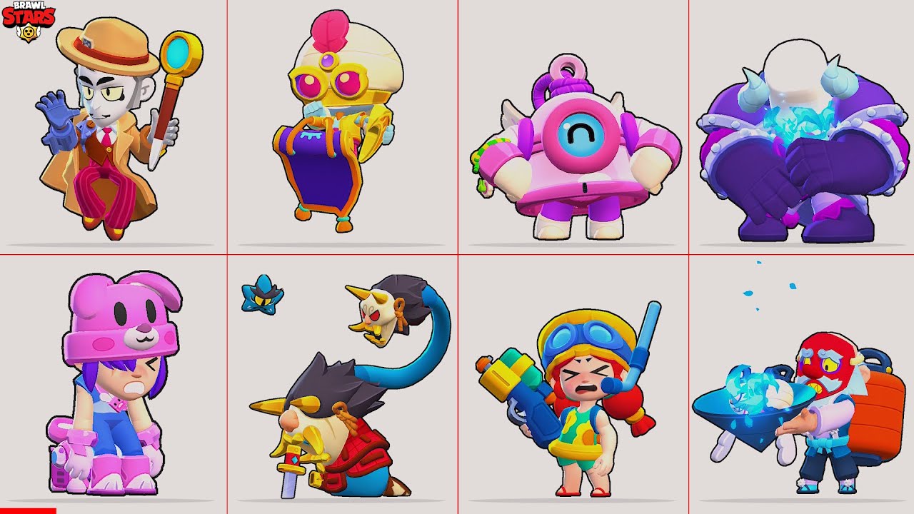 BRAWL STARS MYSTERY HUB UPDATE ALL NEW SKINS WINNING AND LOSING ANIMATIONS