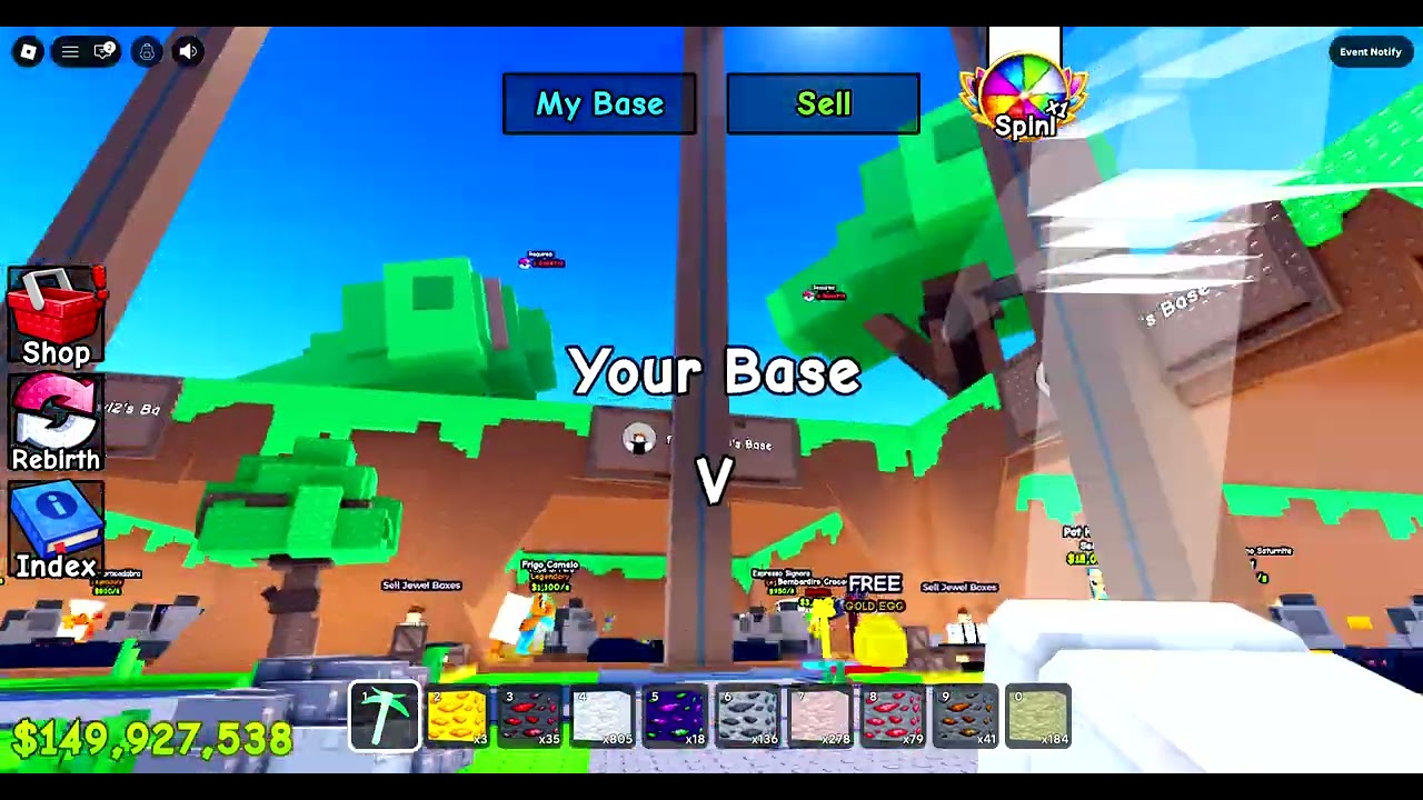 Roblox trexor              game name my mining brainrots